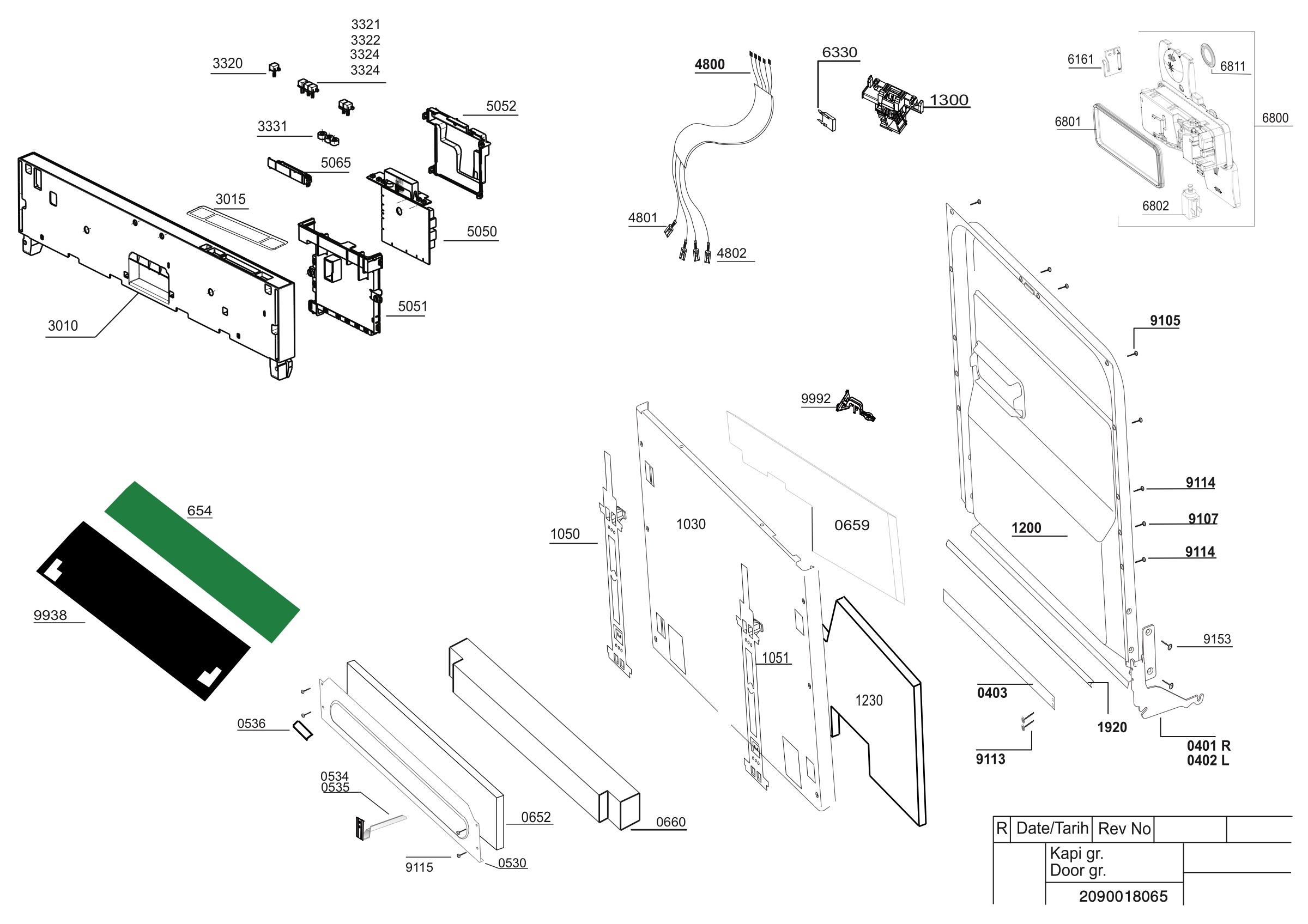 Exploded view (Panel & Door group)