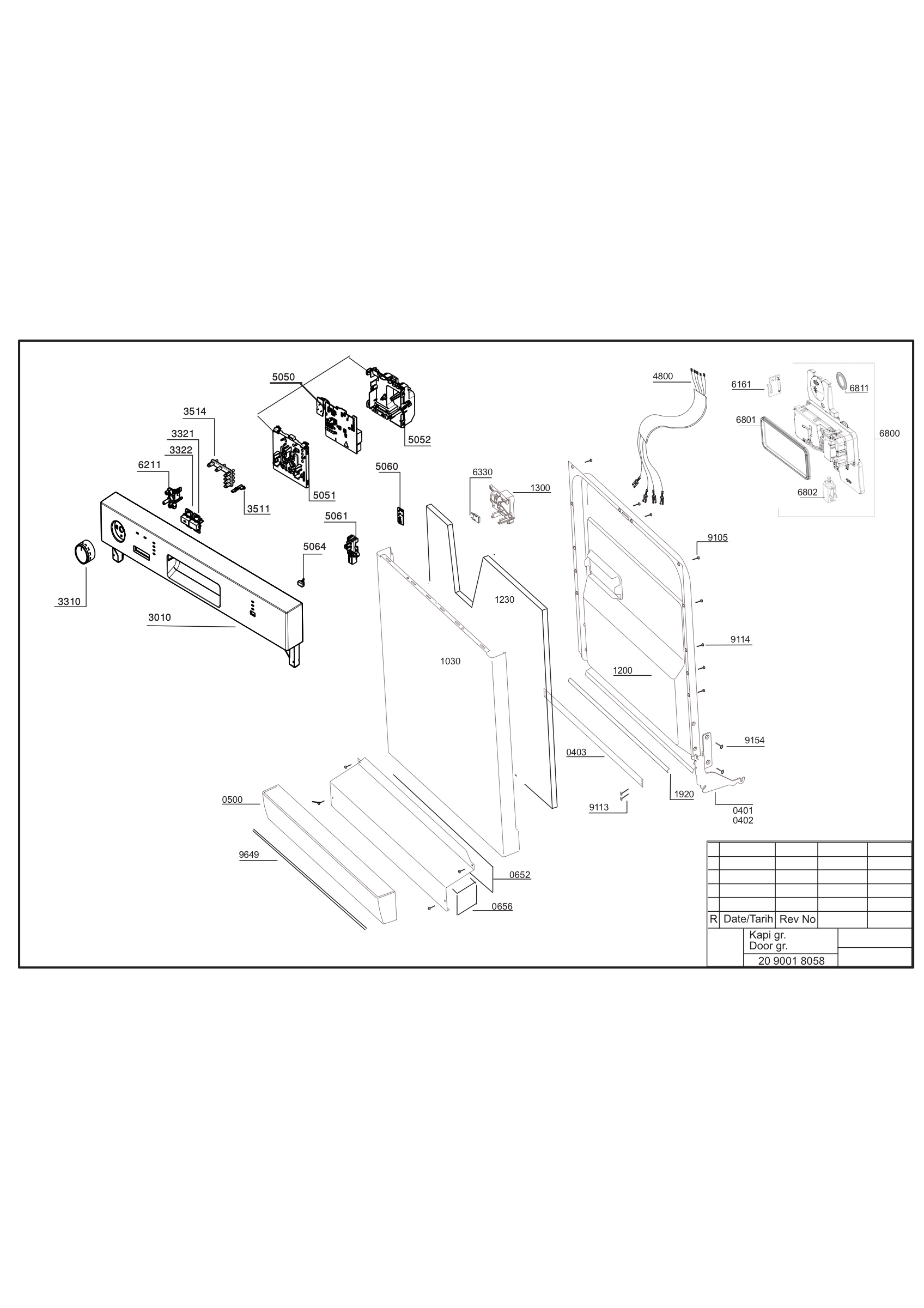 Exploded view (Door & Panel group)