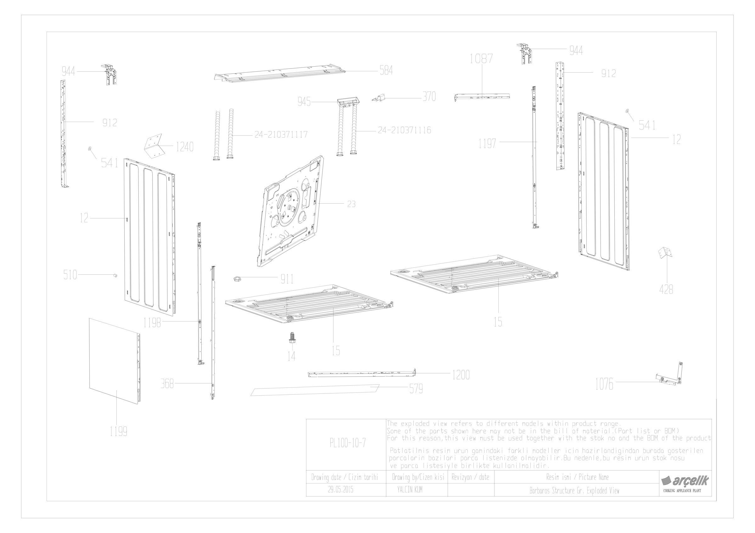 100CM STRUCTURE GR EXPLODED VIEW