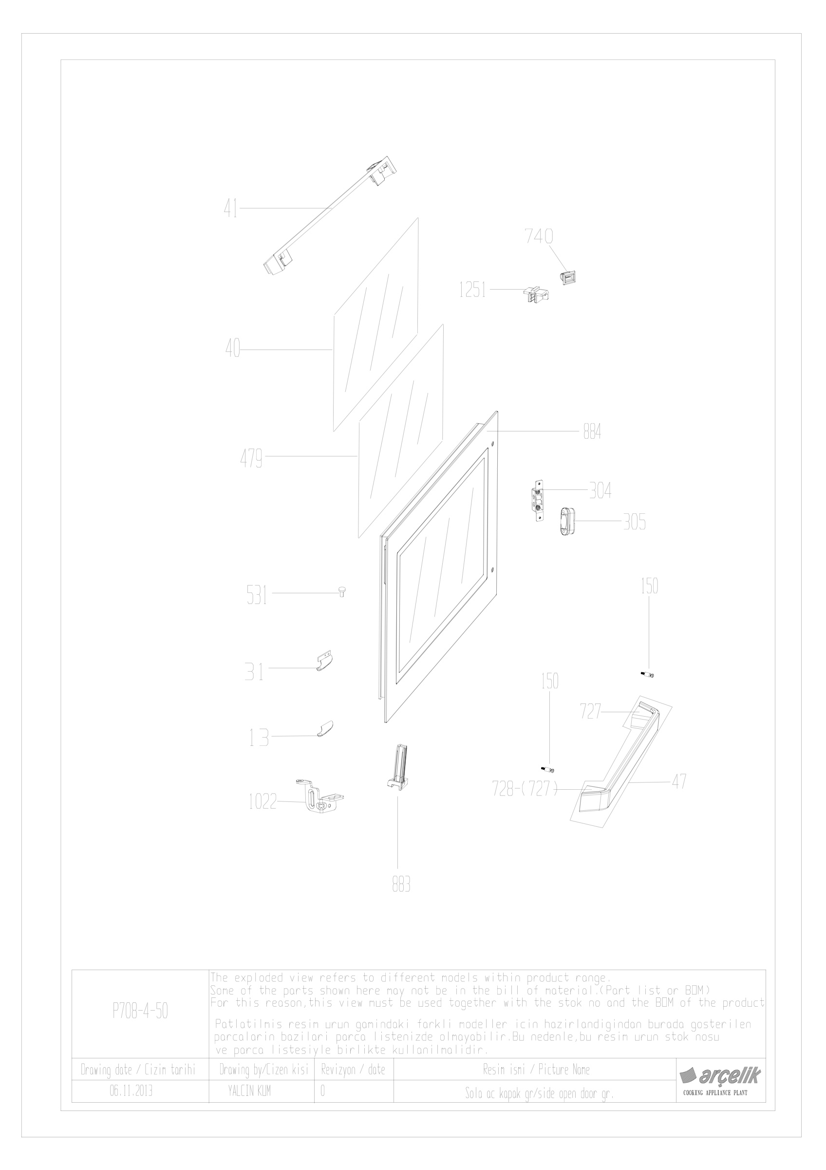 FS DOUBLE BOTTOM FRONT DOOR GR
