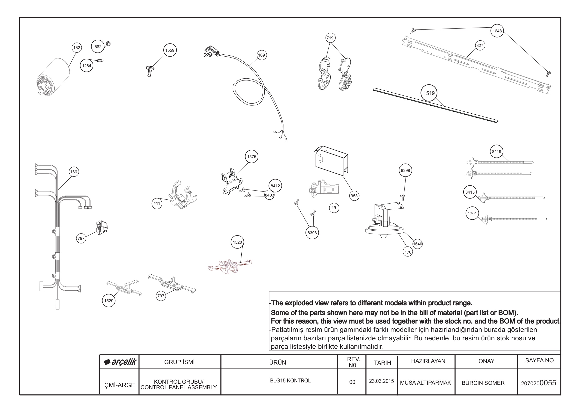 CONTROL PANEL ASSEMBLY-BLG15_REV00