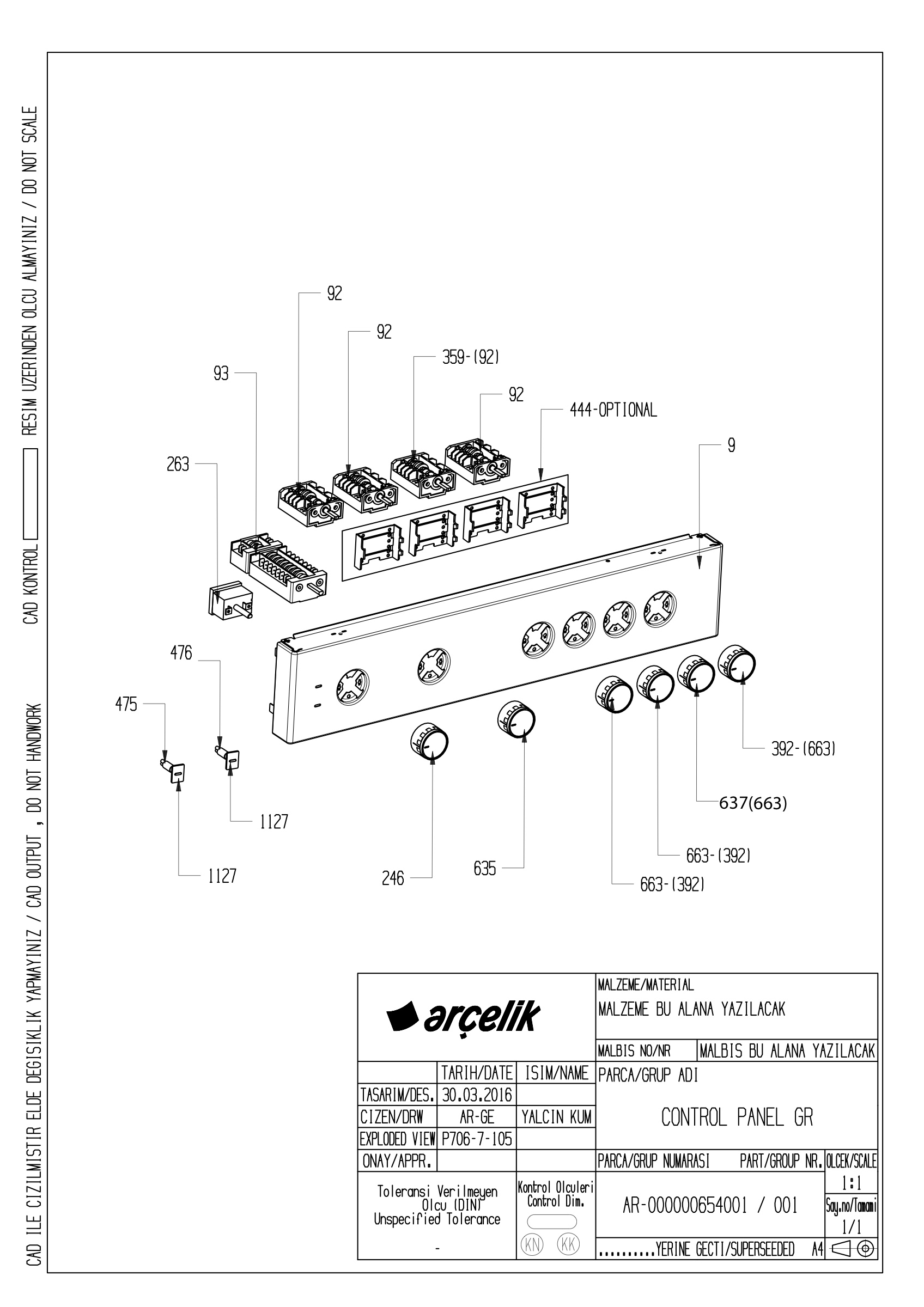 BARBAROS DOUBLE BEST TIMER CONTROL PANEL GR.
