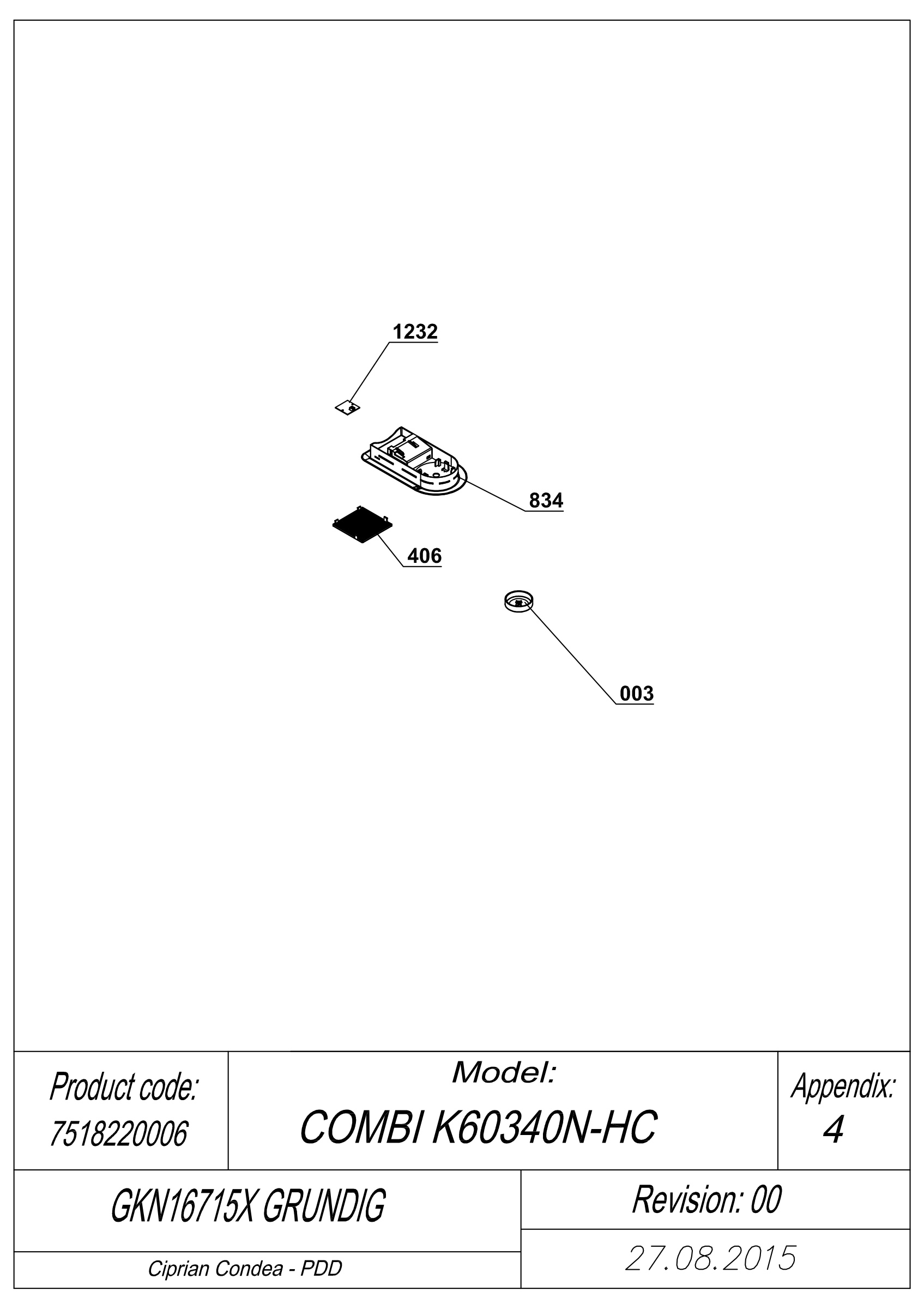 EXPLODED VIEW LEDS GKN16715X GRUNDIG