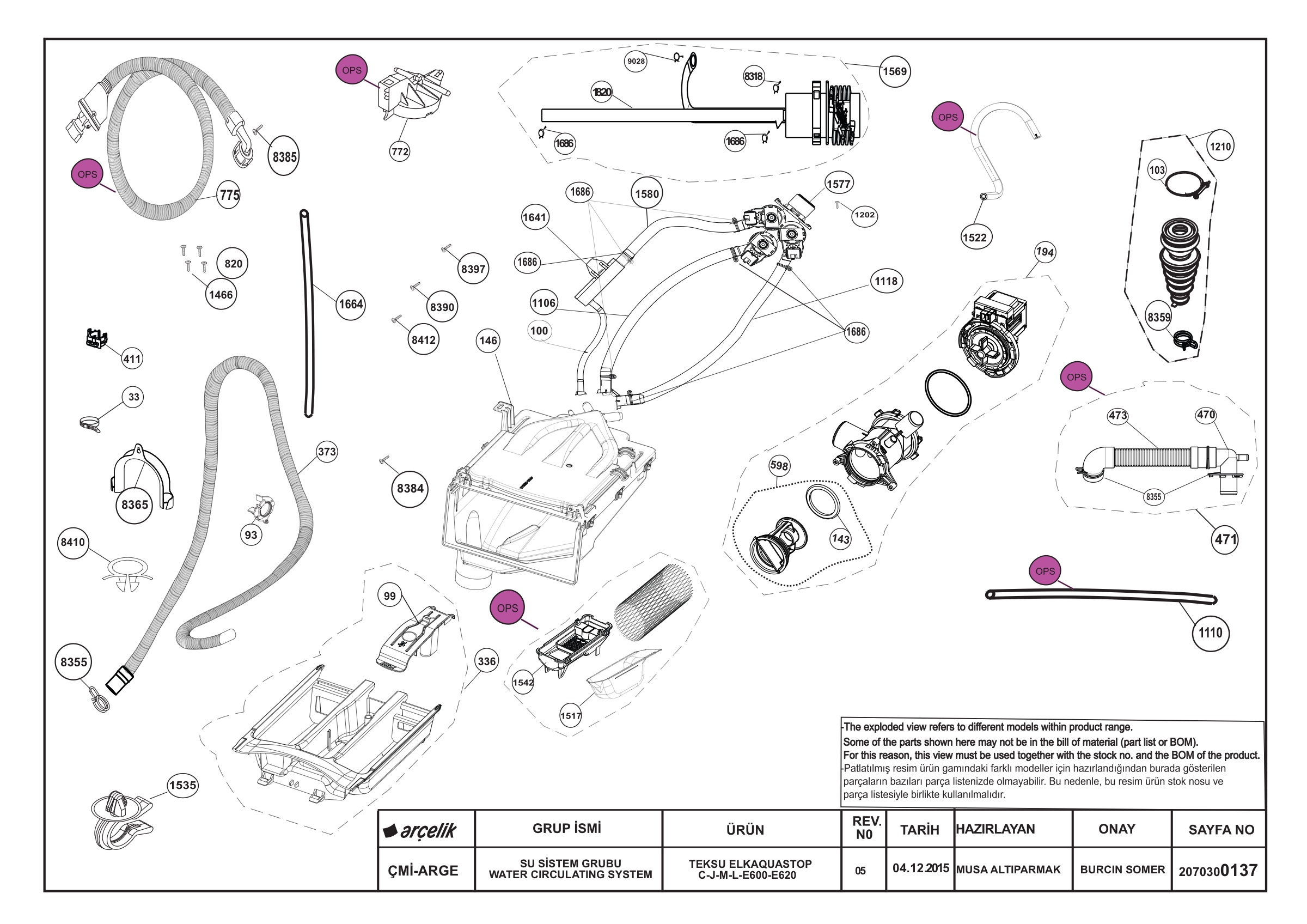 WATER CIRCULATING SYSTEM-TS-ELKAQUASTOP-J-M-L-E600-E620_REV05