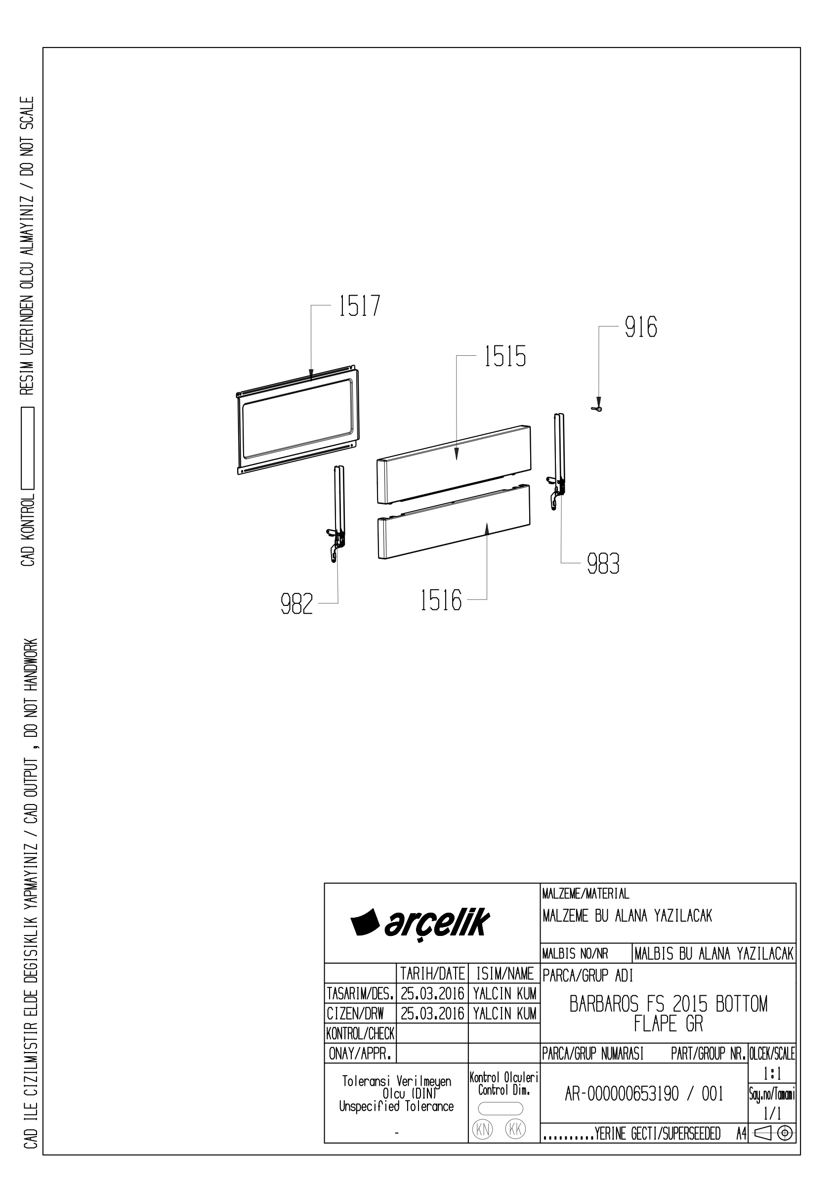 BARBAROS FS 2015 BOTTOM FLAPE GR EXPLODED VIEW