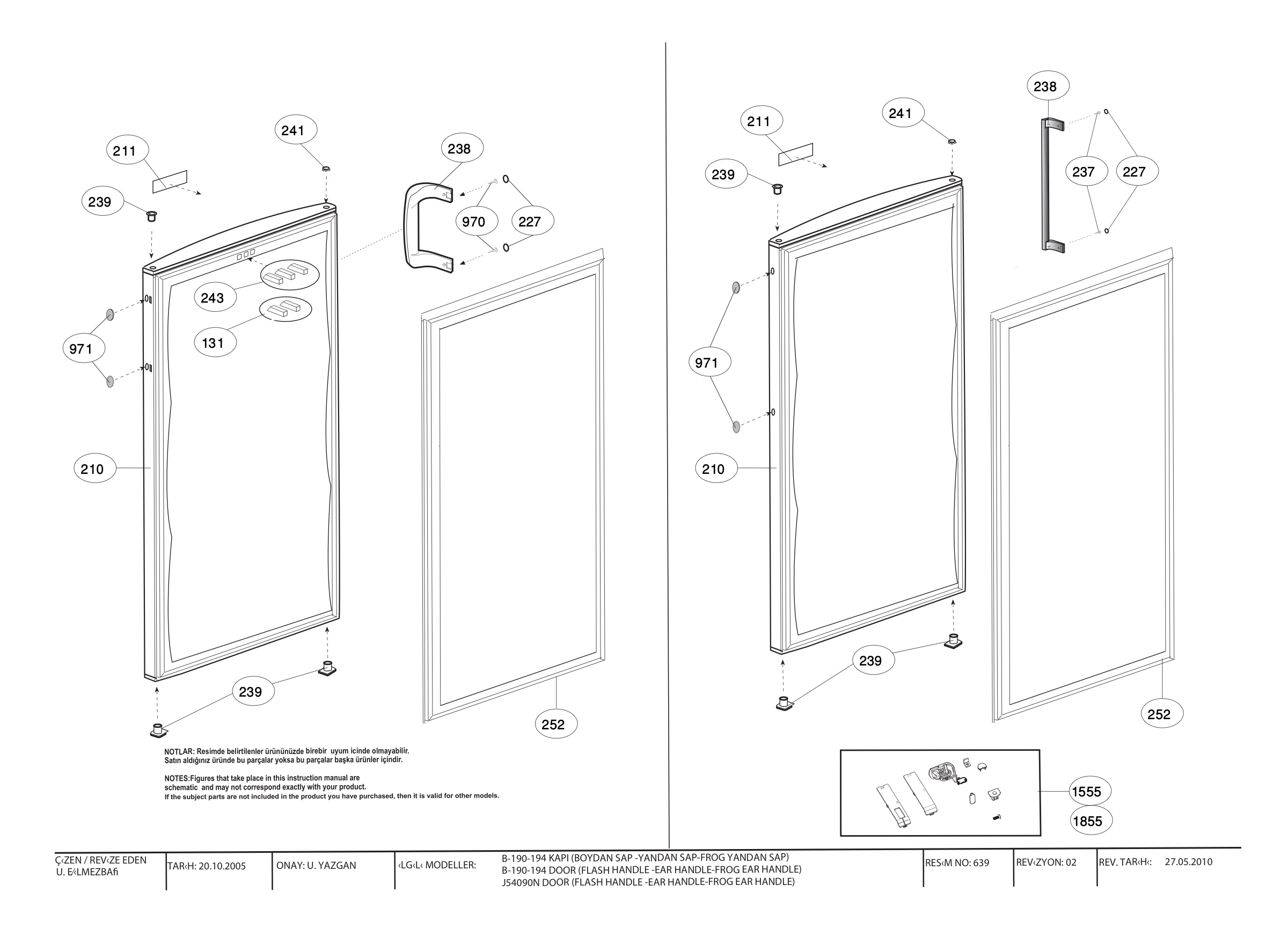 Beko Fridge & Freezer UFF584APW (7270746314) Spares