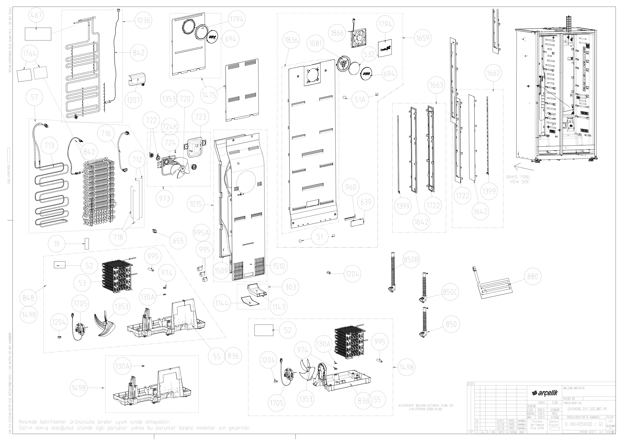 Beko Fridge & Freezer ASP341X (7287548785) Spares