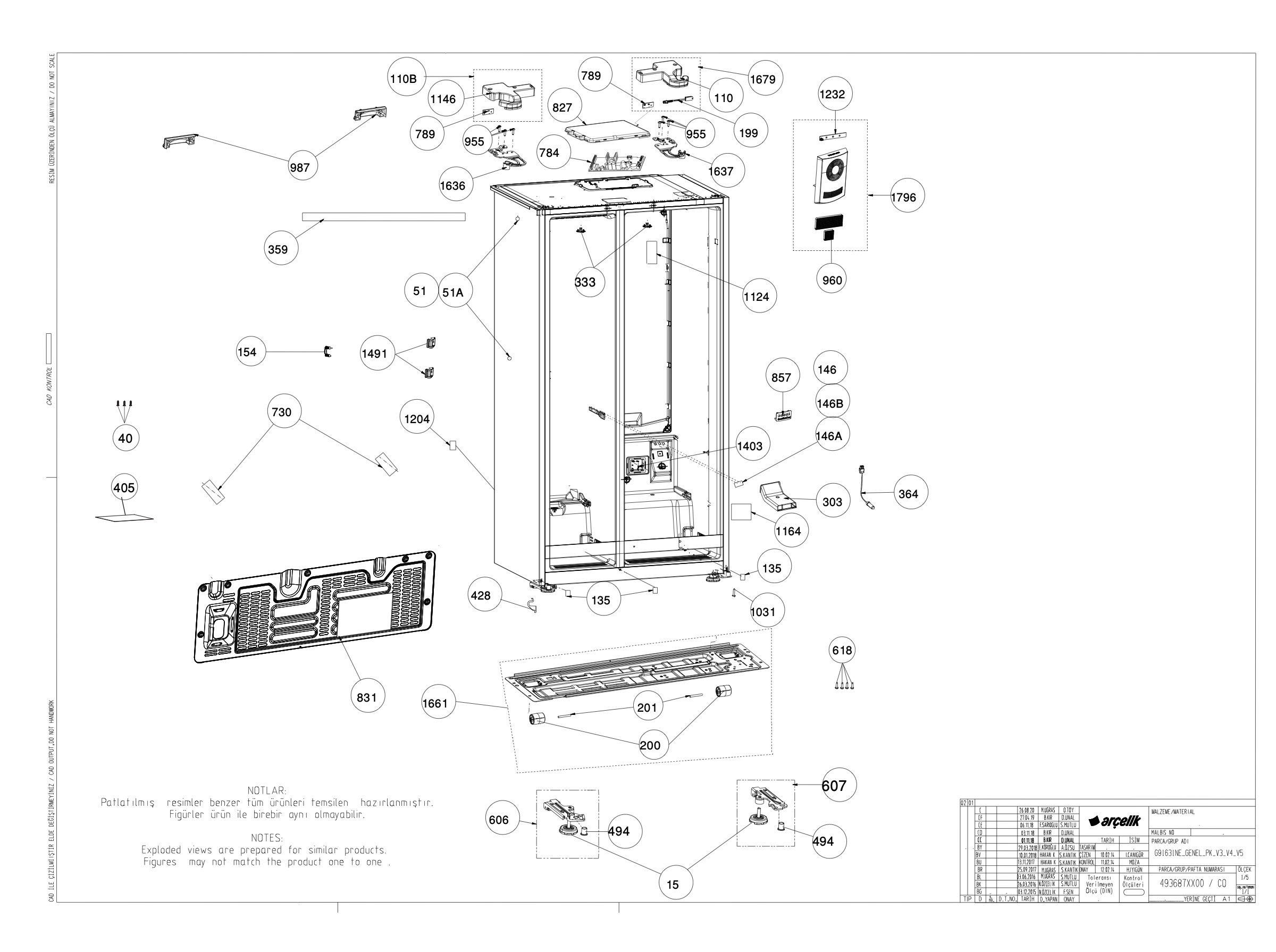 Beko Fridge & Freezer ASP341X (7287548785) Spares