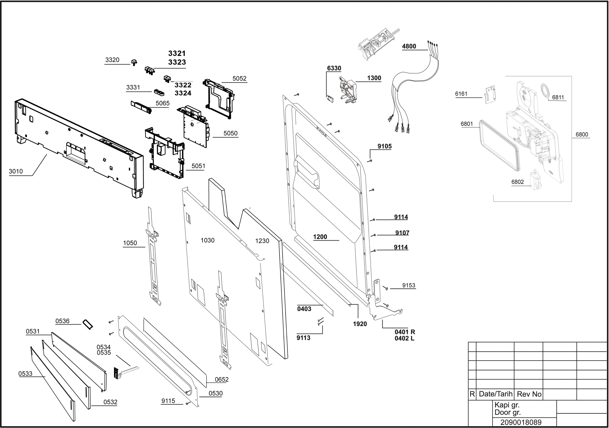 Exploded view (Main body)