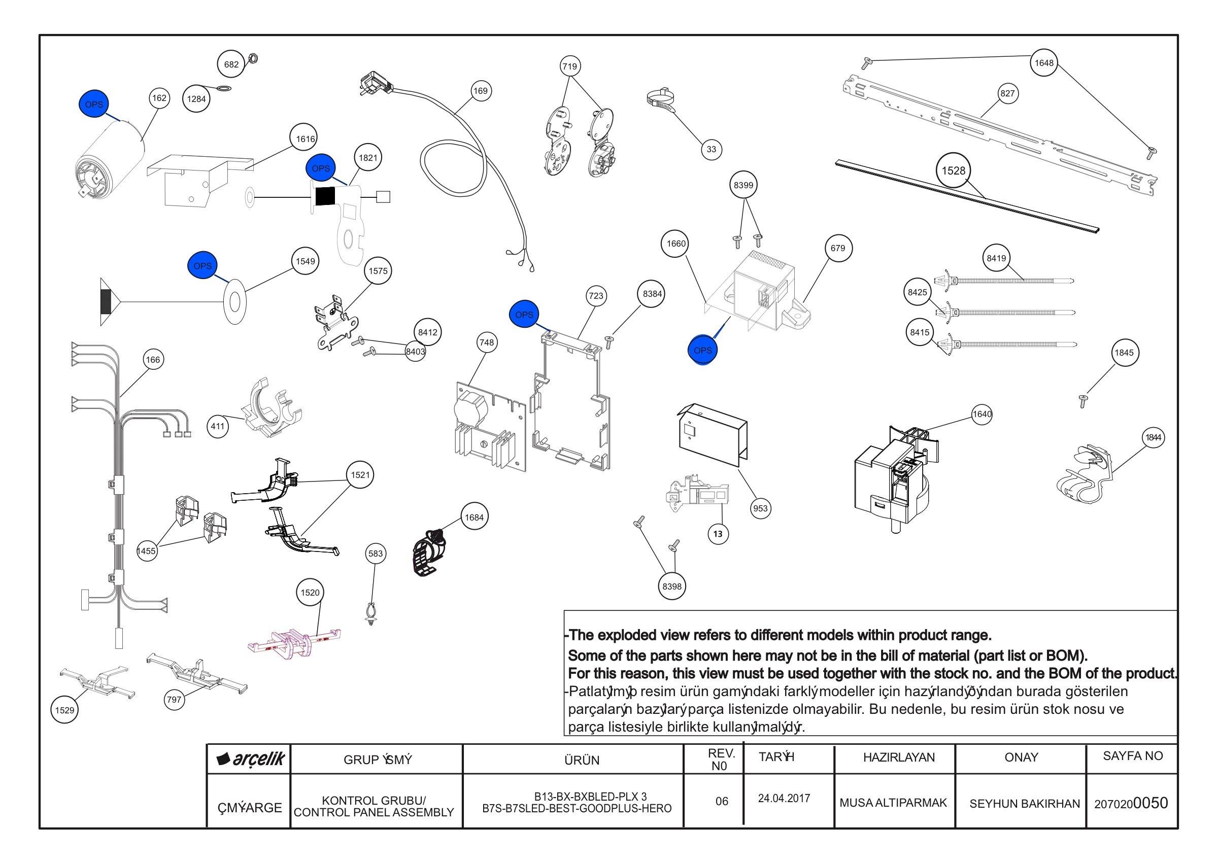 CONTROL PANEL ASSEMBLY-B13-BX-BLED-PLX -B7S-B7SLED-BEST-GOODPLUS-HERO_REV06.