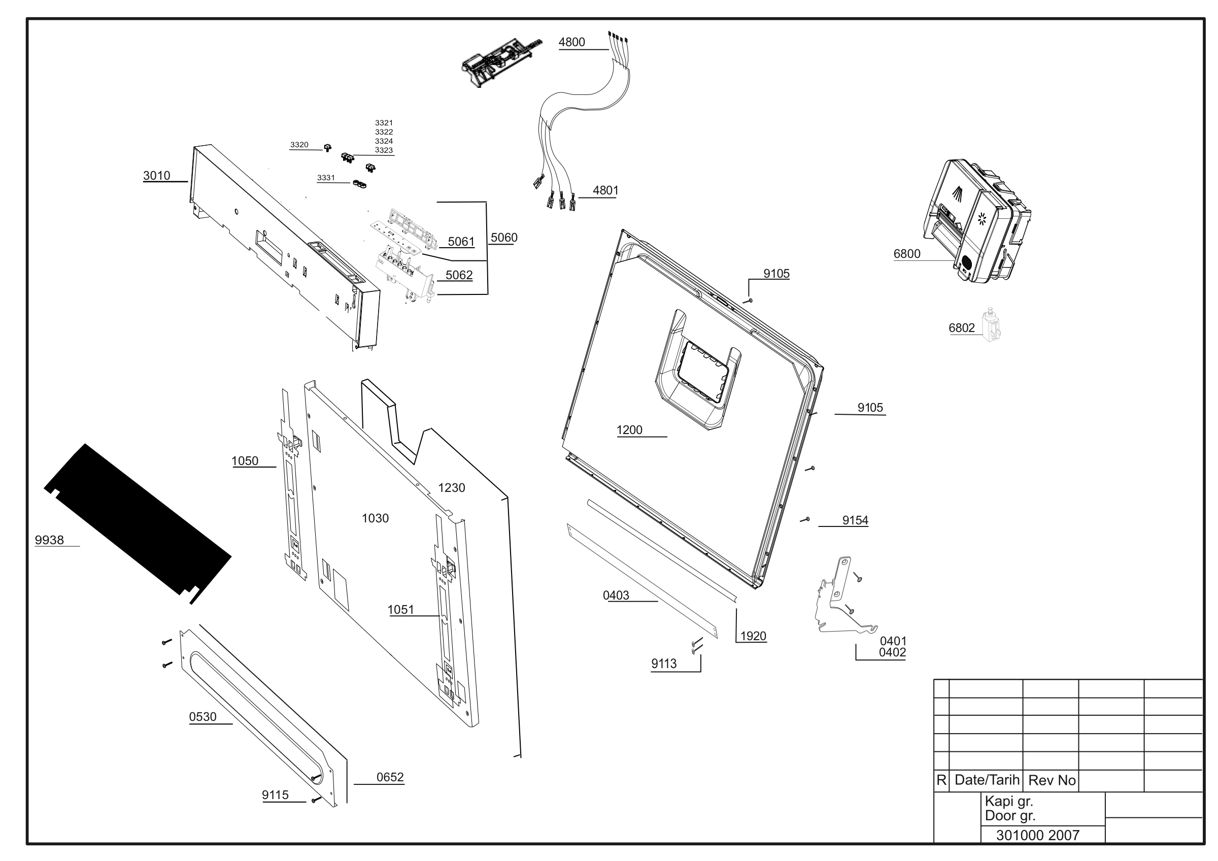 Door-panel group exploded pictures