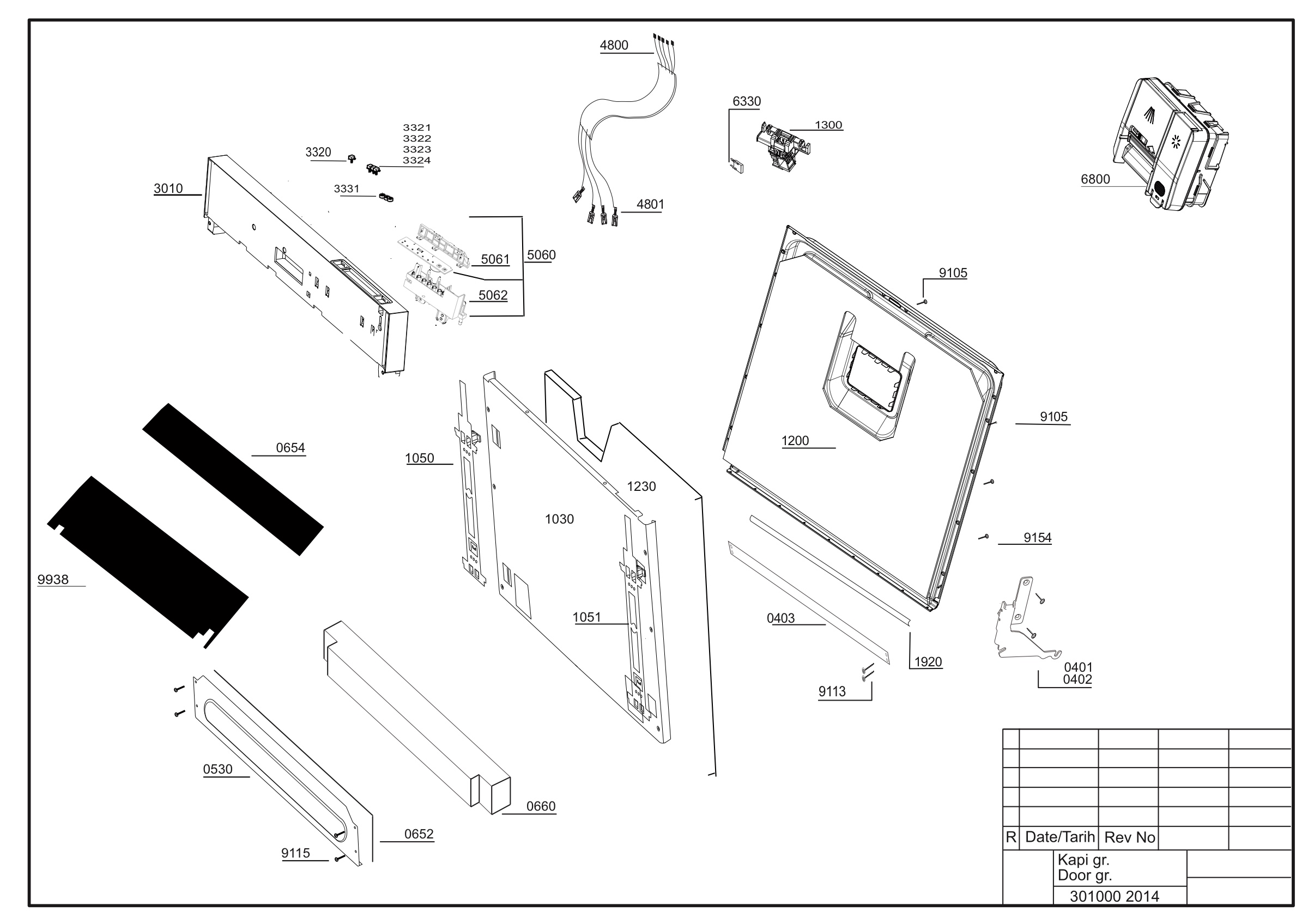 Door-panel group exploded pictures