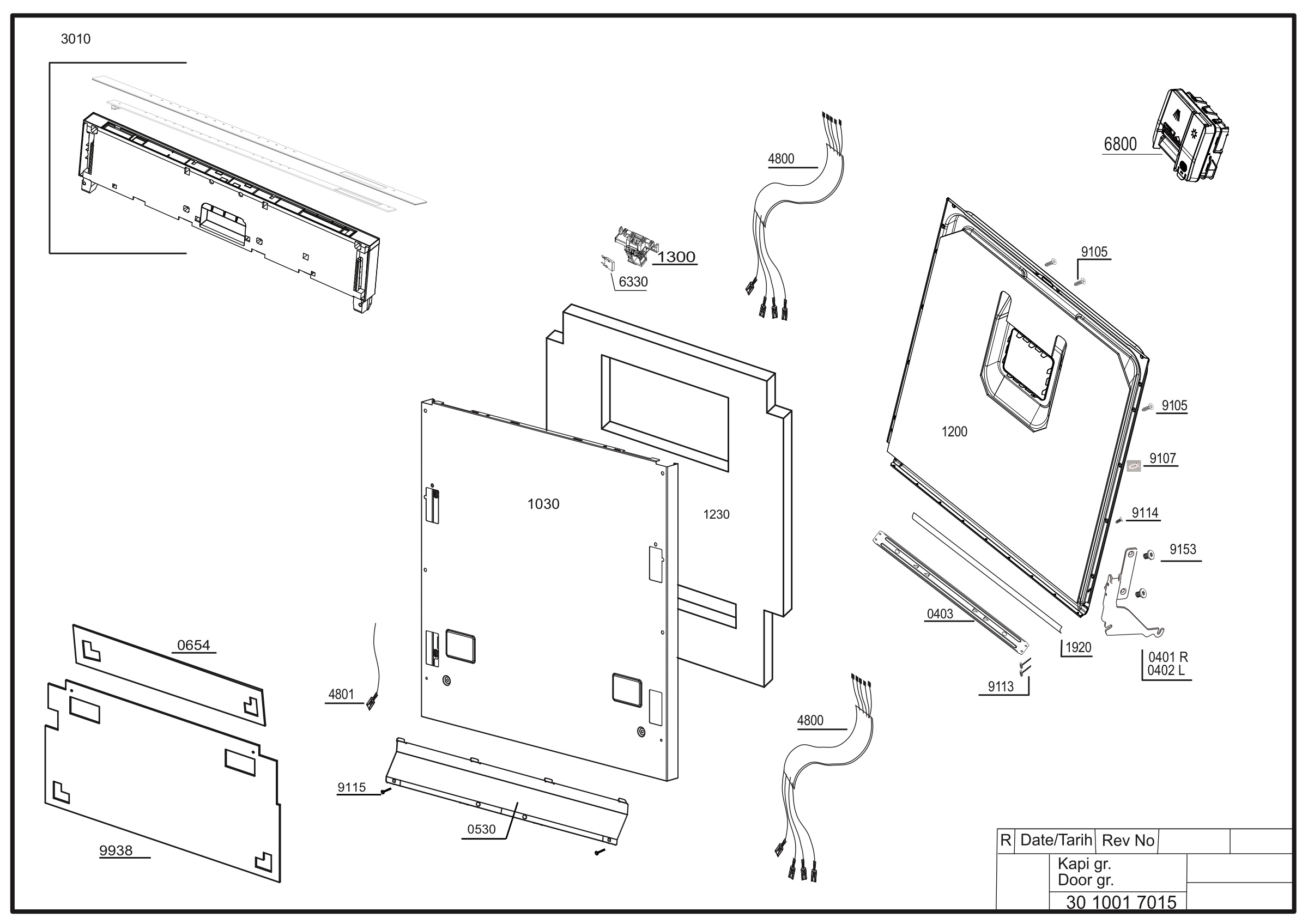 Door-panel group exploded pictures