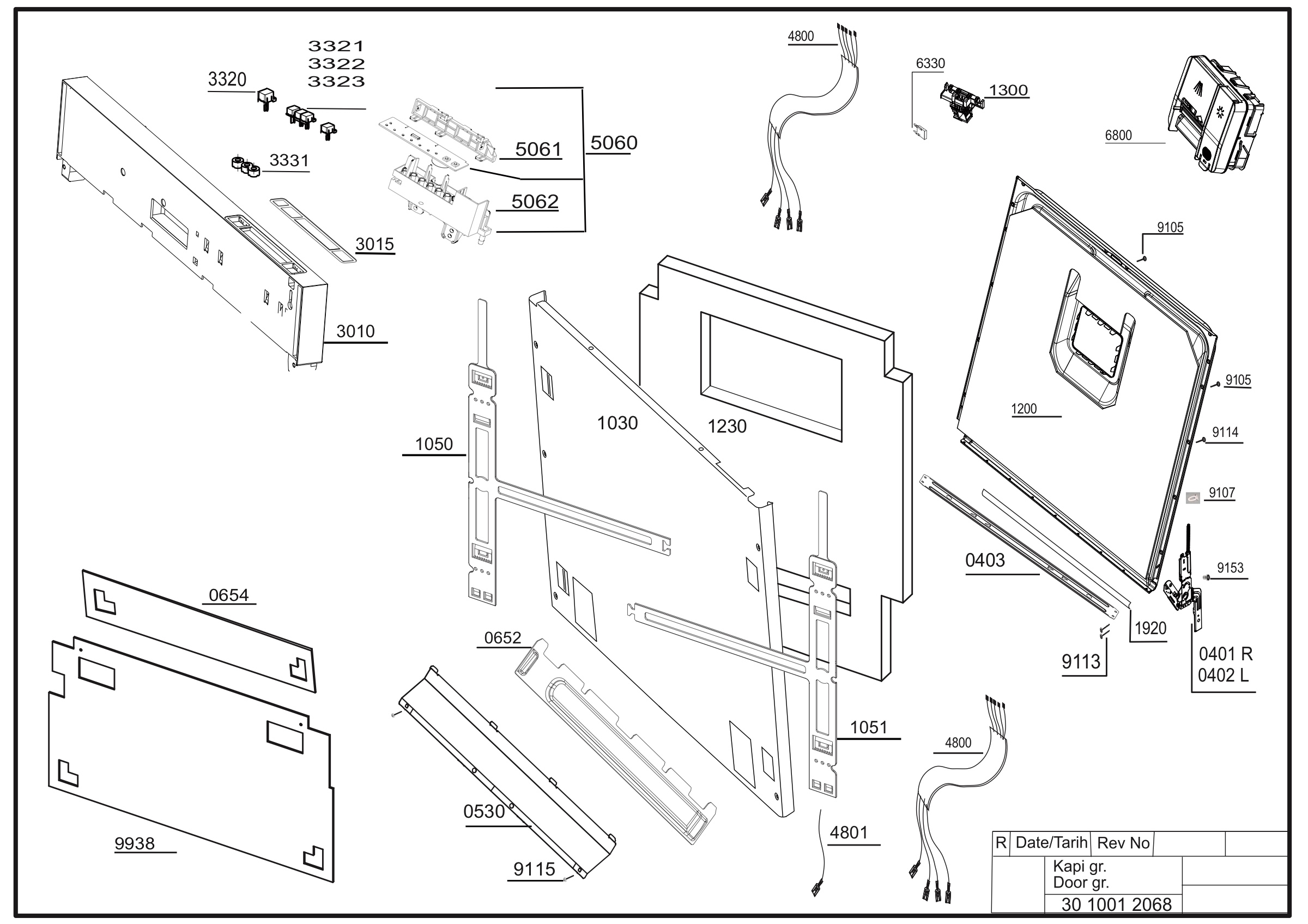 Door-panel group exploded pictures
