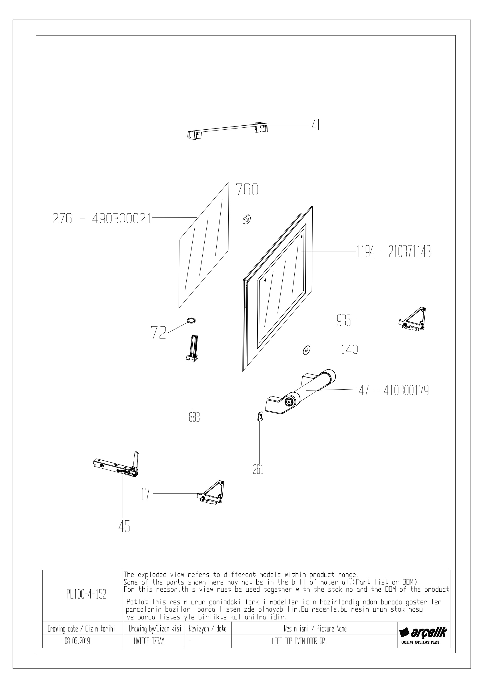 LEFT TOP DOOR GR