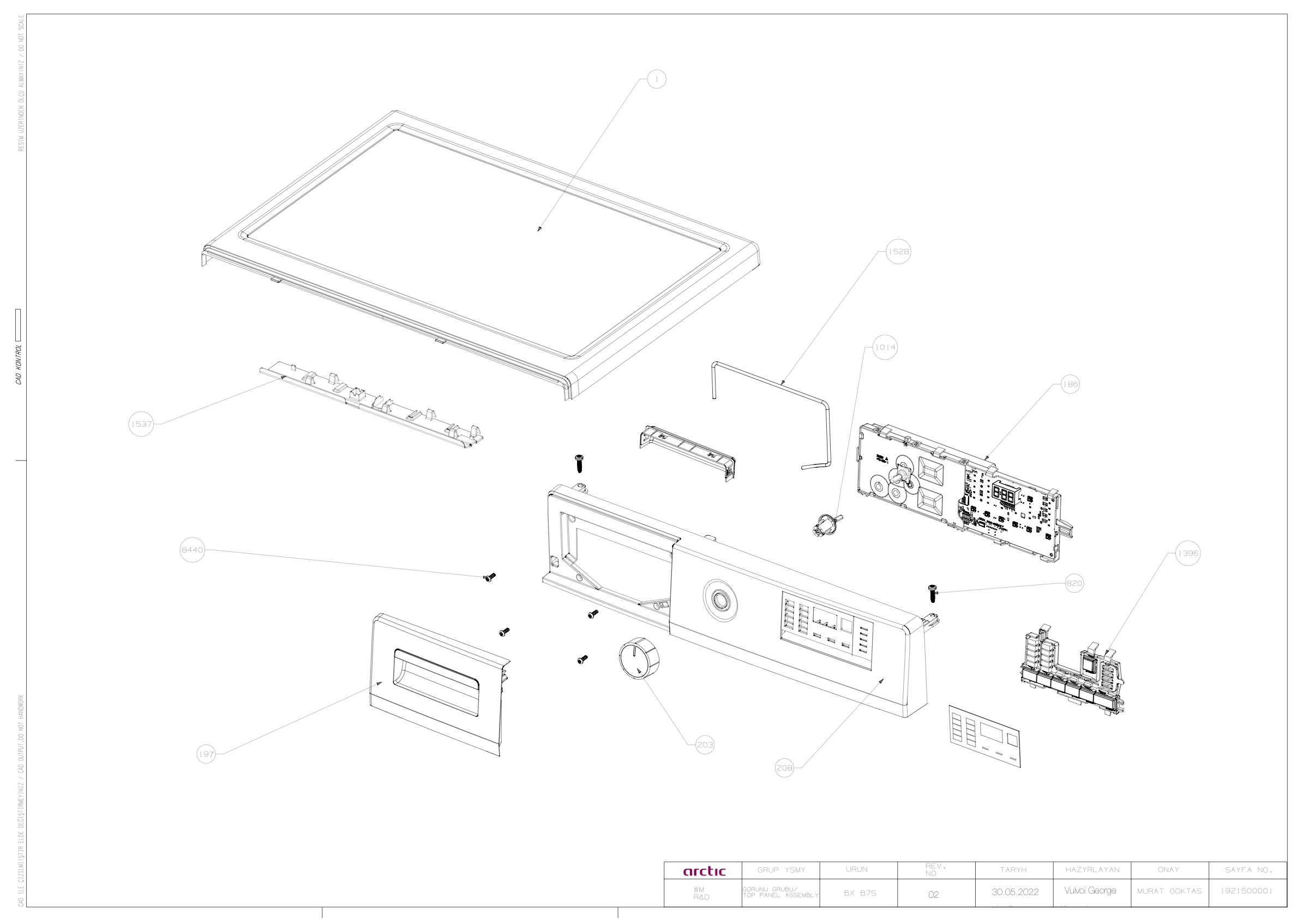 Front Panel & Top Frame Group