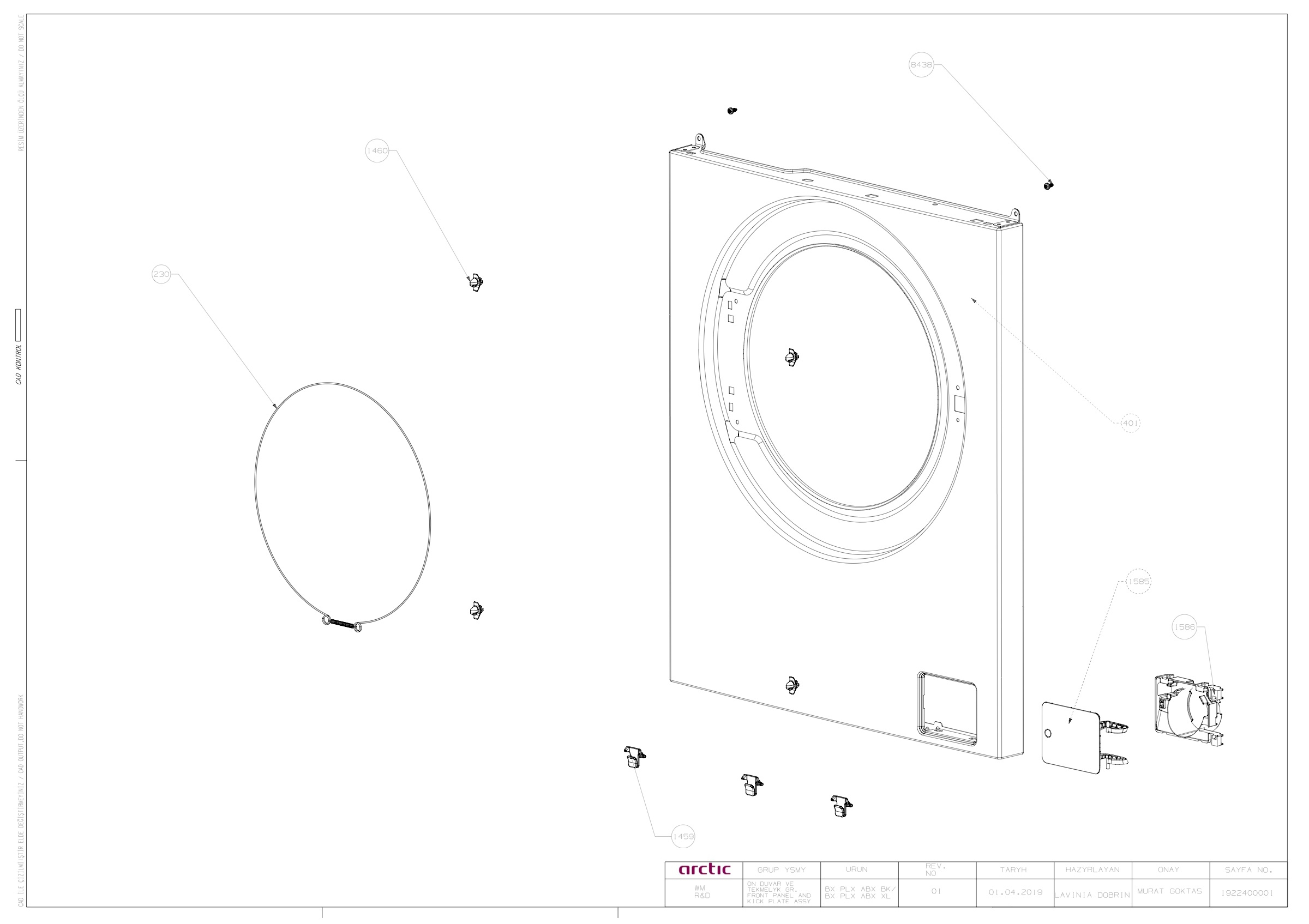 Front Wall & Kick Plate Group