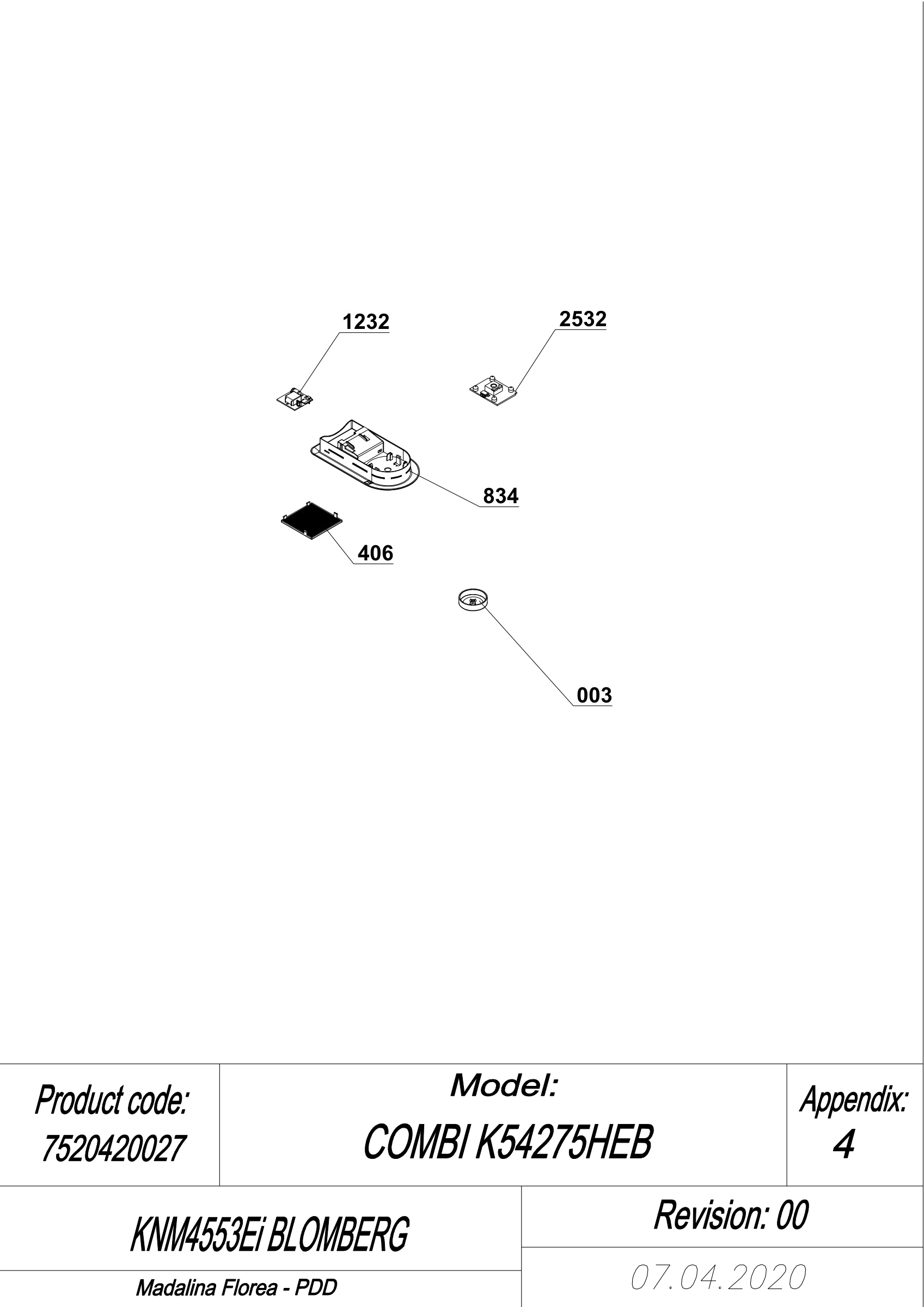 EXPLODED VIEW LEDS KNM4553Ei BLOMBERG