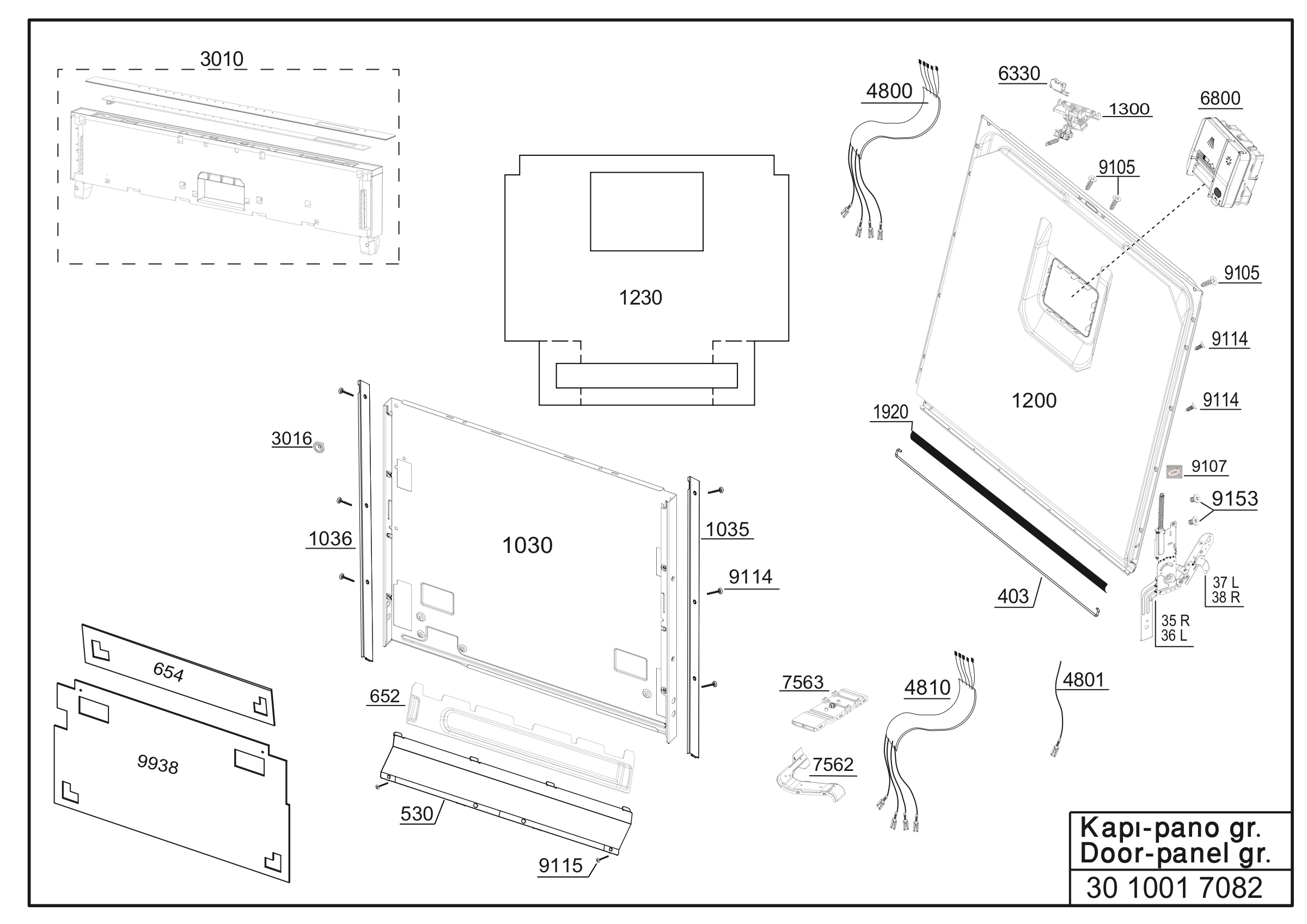 Door-panel group exploded pictures